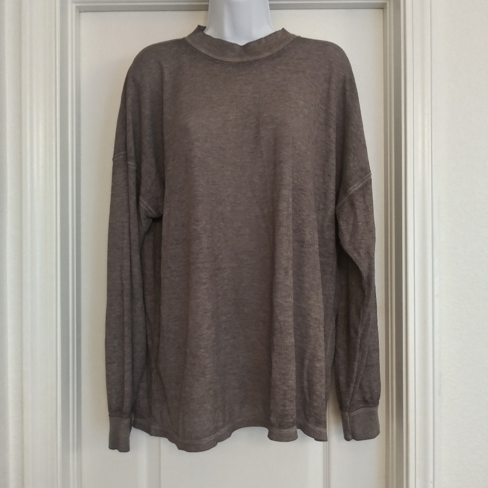 Victoria's Secret Pink Thermal Gray Top